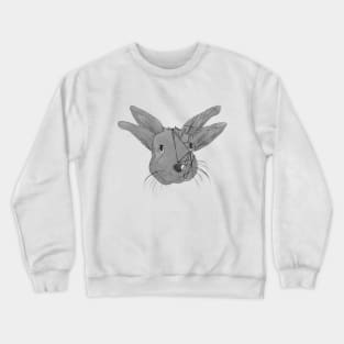 Grey Bunny Head Crewneck Sweatshirt